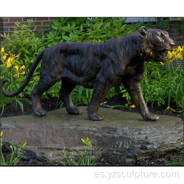 Estatua de bronce del tigre de tamaño jardín de vida silvestre